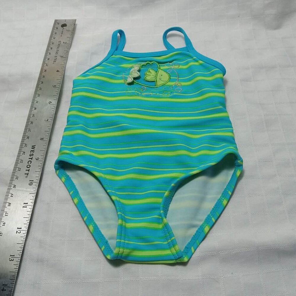 Cute blue and green swimsuit with a fish, 18 months NEW